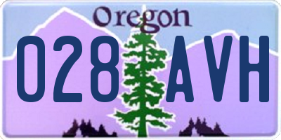 OR license plate 028AVH