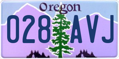 OR license plate 028AVJ