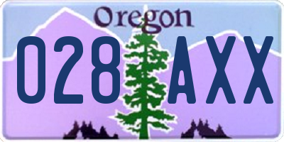 OR license plate 028AXX
