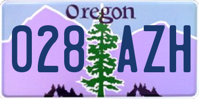 OR license plate 028AZH