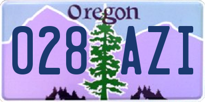 OR license plate 028AZI