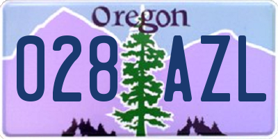 OR license plate 028AZL