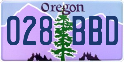OR license plate 028BBD