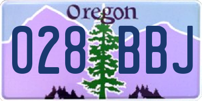 OR license plate 028BBJ