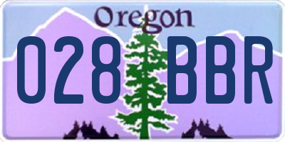 OR license plate 028BBR