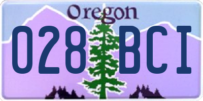 OR license plate 028BCI