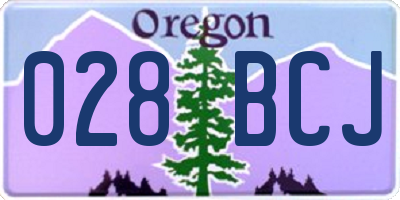 OR license plate 028BCJ