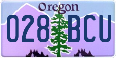 OR license plate 028BCU