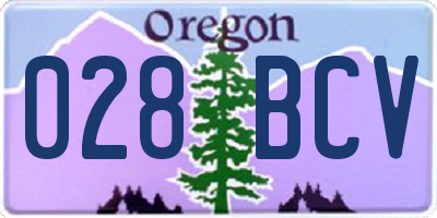 OR license plate 028BCV