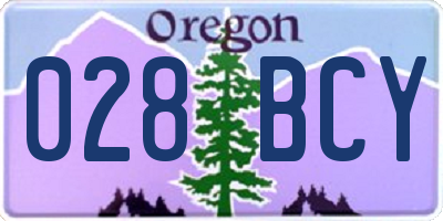 OR license plate 028BCY