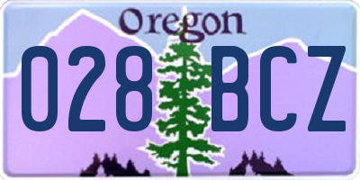 OR license plate 028BCZ