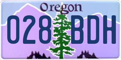 OR license plate 028BDH