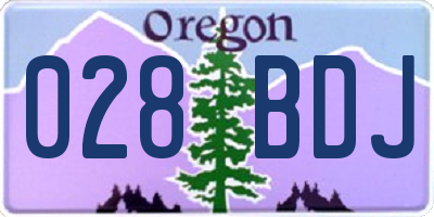 OR license plate 028BDJ