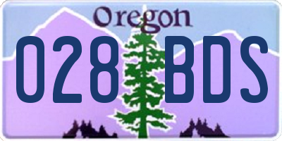 OR license plate 028BDS