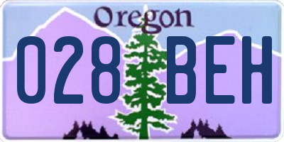 OR license plate 028BEH