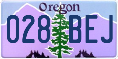 OR license plate 028BEJ