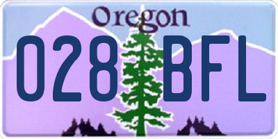 OR license plate 028BFL