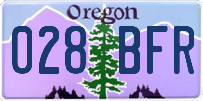 OR license plate 028BFR