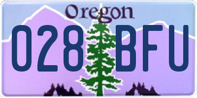 OR license plate 028BFU