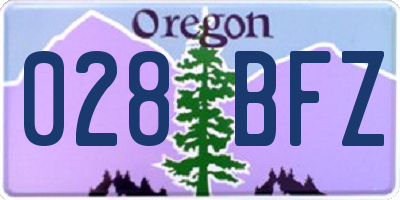 OR license plate 028BFZ