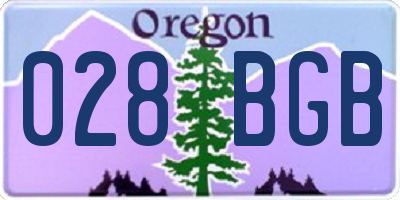 OR license plate 028BGB