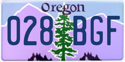 OR license plate 028BGF