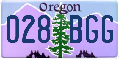 OR license plate 028BGG