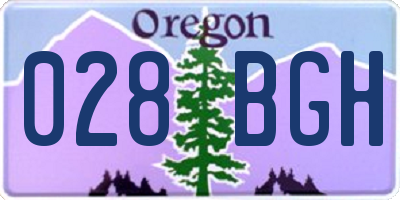 OR license plate 028BGH