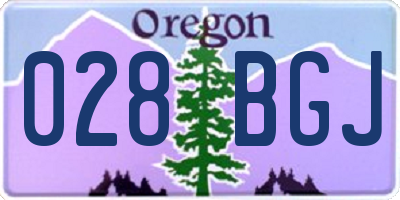 OR license plate 028BGJ