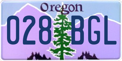 OR license plate 028BGL