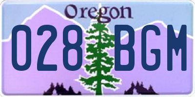OR license plate 028BGM