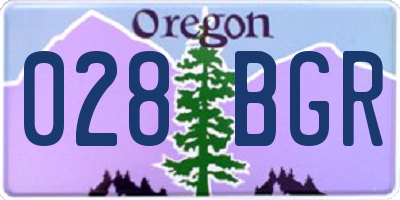 OR license plate 028BGR