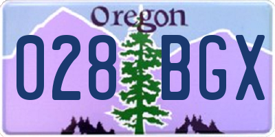 OR license plate 028BGX