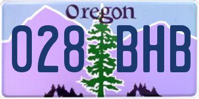 OR license plate 028BHB