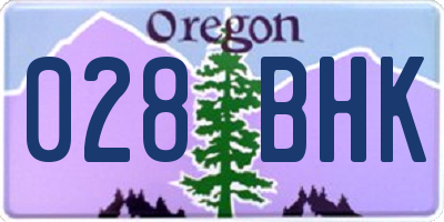 OR license plate 028BHK