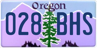 OR license plate 028BHS