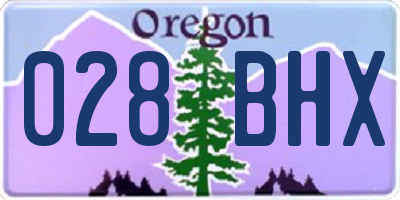 OR license plate 028BHX