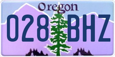 OR license plate 028BHZ