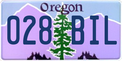 OR license plate 028BIL