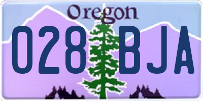 OR license plate 028BJA
