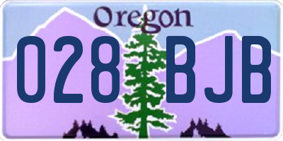 OR license plate 028BJB