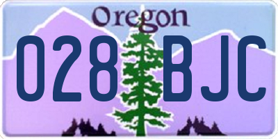 OR license plate 028BJC