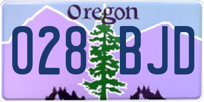 OR license plate 028BJD