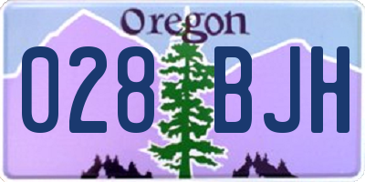 OR license plate 028BJH
