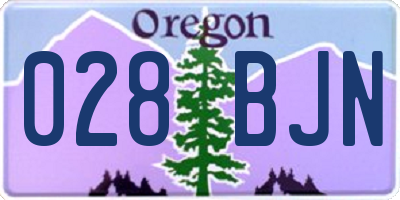 OR license plate 028BJN