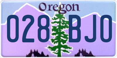 OR license plate 028BJO