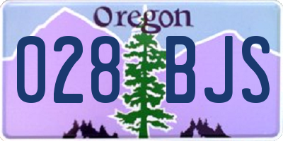 OR license plate 028BJS