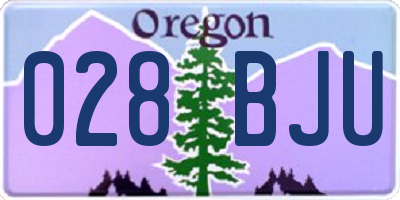 OR license plate 028BJU