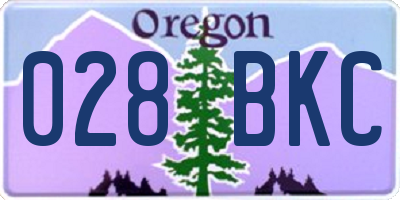 OR license plate 028BKC
