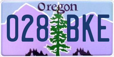 OR license plate 028BKE
